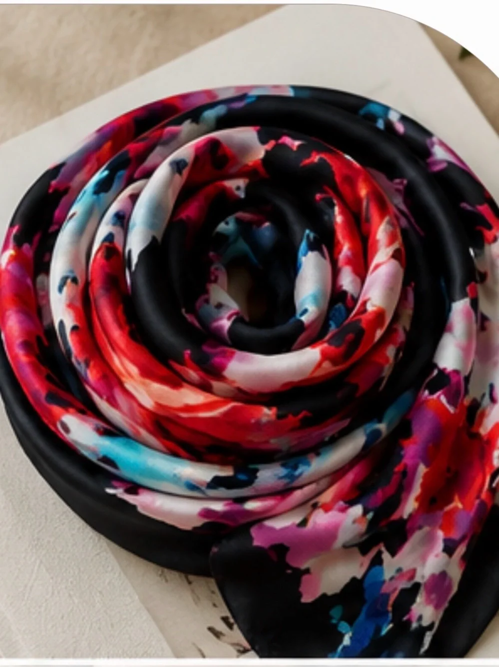 Kate Spade 100% Silk Floral Fringe Scarf Shawl Wrap 30.5
